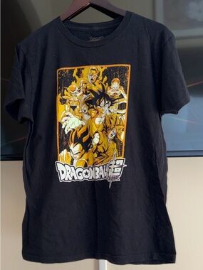 Dragon Ball Super Saiyon Black Graphic Tee - Yellow Print M